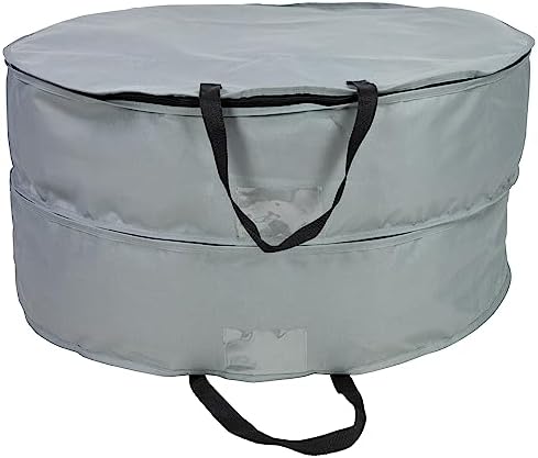 30" Gray Multi-Seasonal Double Wreath Storage Bag by Northlight