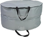 30" Gray Multi-Seasonal Double Wreath Storage Bag - Image 2
