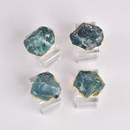 AMOYSTONE Green Fluorite Napkin Rings Glass Base Dining Table Decor - Image 6