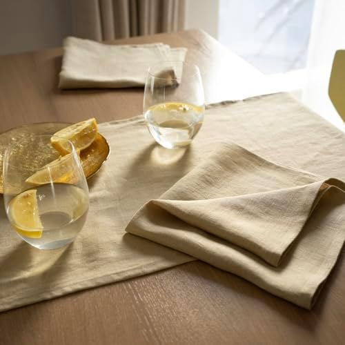 Linen Table Runner 60 inches Long - 100% Pure Linen Flax - Stonewashed European Linen Table Runner (Royal Creme, 14 x 60 Inch) - for Dining, Fall, Autumn, Thanksgiving - Image 6