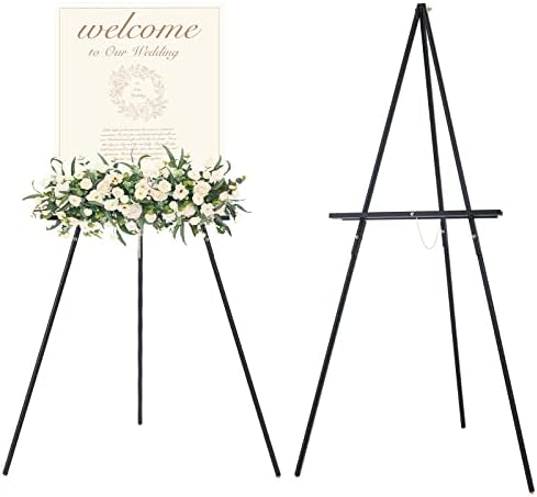 MEEDEN Wooden Easel Stand for Display: Black Wood Tripod for Wedding Sign by MEEDEN