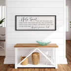 comurdyo Holy Spirit You are Welcome Here Wall Decor Art, 32x12 Inch Black - Image 4