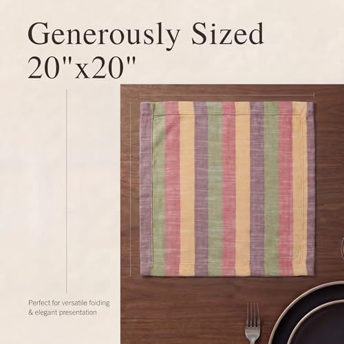 Urban Villa Cloth Napkins Cotton 20x20 (Set of 12) Harvestst Ripes - Image 6