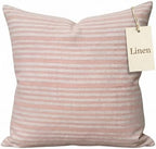 Decorative Pillow Cover French Country Pillow Cover Cottage Decor Floral Block Print, Farmhouse Decorative Cushion Cover, Spring Pillow Cover Line and Loop (Blush Peach) by LineandLoop