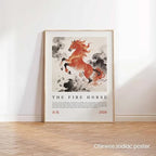Year of the Fire Horse 2026 Poster, Chinese Zodiac Horse Wall Art, Lunar New Year Asian Art Print, Decor Minimalist - Image 6