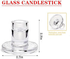 36 Pack Clear Glass Taper Candle Holders, 2.5 Inch Small Candlestick Stands for for Candle Sticks Christmas Party Living Room Dinner Advent Decoration (36) - Image 3