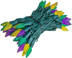 Novelty Lights 24FT 70 Light Purple Green & Yellow LED Mardi Gras Lights - Image 6