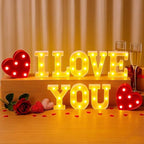 Honoson 10 Pcs I Love You LED Sign Heart Decor Anniversary Valentine's by Honoson