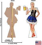 Cardboard People Bar Maiden Blue Skirt Life Size Cardboard Cutout Standup - Image 2