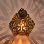 11.6inch Moroccan Lantern Lamp Decorative Candle Holders for Ramadan Decorations, Hanging, Outdoor Patio or Porch, Indoor Home Decor（Bronze） - Image 4