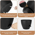 QRRICA 7/7.5/8/9/10 Inch Self Watering Pots for Indoor/Outdoor Plants - Image 2