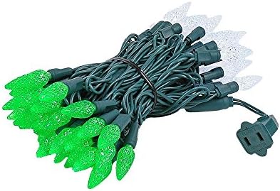 Novelty Lights 24FT 70 LED C6 Christmas String Lights, Green & Pure White - Image 6