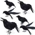 YOFIT 6 Pack Crows Halloween Decorations Realistic Fake Crow by yofit