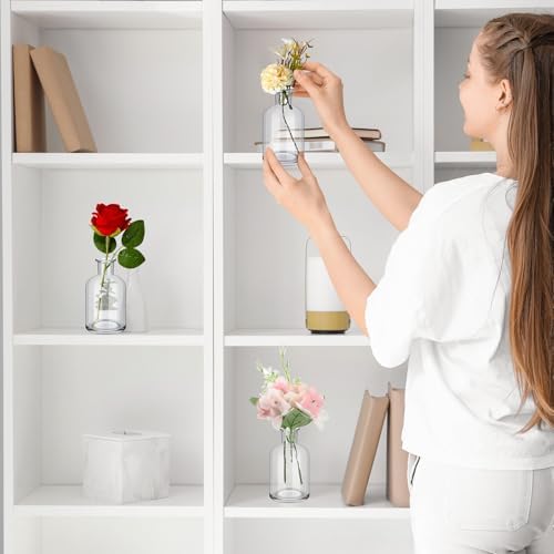 Lallisa 60 Pcs 4 Inches Small Glass Bud Vases Bulk Mini, Clear - Image 5
