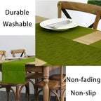 PIGCHCY Placemats Set of 12 Washable Durable Place Mats Vinyl Heat Resistant Non-Slip Table Mats Indoor Outdoor (Sage Green) - Image 5