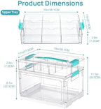Vtopmart 32 QT Clear Craft Organizer with Removable Divider Tray, 1 Pack - Image 2