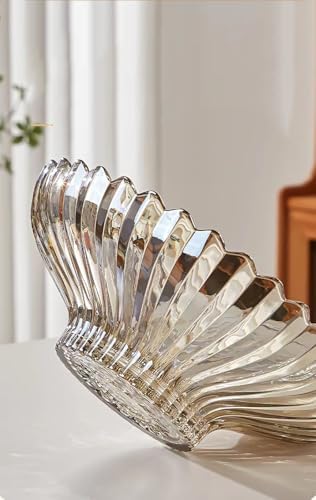 Extra Large Glass Fruit Bowl or Decorative Bowl, Center Bowl，Used for Kitchen Counter or Living Room Central Table Decoration (Amber) - Image 7