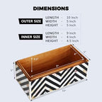 Handicrafts Home Large Decorative Storage Box with Lid– 10x5x5” Coffee Table Organizer, Keepsake-Decorative Boxes for Home Decor, Stylish Decorative Box for Office Décor-Nacre Trance - Image 3