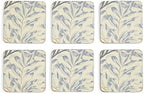 Pimpernel Morris & Co Willow Bough Blue Coasters, Set of 6 - Heat-Safe Drinkware Mats with Floral Design & Cork Backing for Dining Table Styling & Giftable Tableware for Special Occasions (Pack of 2) - Image 5