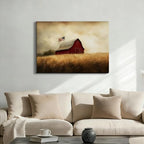ZERILYN Ship Next Day-Patriotic Red Barn Canvas Wall Art, American Flag Farmhouse Decor, Independence Day Home Decoration, Rustic Country Wall Hanging, 4th of July Prints Poster - Image 2