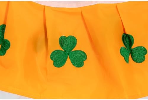 SYII Irish Bunting Flag 3x6 FT, Embroidered Shamrock Ireland Bunting flags, 210D Polyester Saint Patrick's Day Banner, Outdoor Heavy Duty St Patrick's Day Bunting Flag, St. Patrick's Day Decorations - Image 3