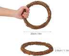 14 Pcs 8 inch Natural Grapevine Wreath Set, Hand-Woven Vine Branch Wreaths for DIY Crafts, Christmas Decorations, Home & Event Styling - Image 2