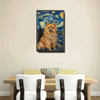Metal Sign Tin Sign Vintage Wall Art Pomeranian Starry Night Pomeranian Fluffy Pomeranian in A Night Sky for Home Cabin and Seasonal Displays Rustproof Aluminum 12×16 Inches with Metal Frame - Image 4