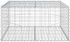 vidaXL Gabion Basket with Cover 39.4"x39.4"x19.7" Galvanized Iron - Image 5