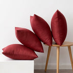 MIULEE Pack of 4 Christmas Decorative Outdoor Throw Pillow Covers Linen Waterproof Pillow Covers Summer Farmhouse Cushion Cases for Patio Garden Tent Balcony Couch Sofa 18x18 Inch Burgundy - Image 6