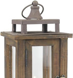 Stonebriar Decorative Wooden Candle Lantern, Use As Decoration for Birthday Parties, a Rustic Wedding Centerpiece, or Create a Relaxing Spa Setting, For Indoor or Outdoor Use, Small - Image 5