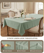 Table Cloths Rectangle 6ft, 2-Pack Waterproof Slub Textured - Image 4