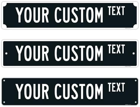 Custom Street Sign, Personalized Novelty Road, Brown Background, Christmas | 42x6 Inches, ACM, Made in USA by Sigo Signs by SigoSigns