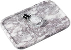 Karibiber Luxury Marble Vanity Tray, Bathroom Tray Countertop, Calacatta Marble/Stone, Home Decorative Dresser Organizer, Storage for Kitchen Sink, Perfume Jewelry Holder(Purple&White) by Karibiber