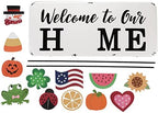 Welcome Magnetic Seasonal Stake, Includes 12 Magnets, Durable Metal - by FoxValleyTradersFamilyofBrands
