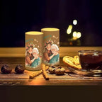 to The Worlds No 1 Grandma Decorations Indoor Candles with Floral Flameless Candles with Remote and Timer 2 Pack Battery Operated Grandma Mothers Day Themed LED Candles for Gift Home Decor - Image 7