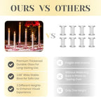 Hewory Pink Taper Candle Holders Bulk: 24PCS Glass Candlestick Holders - Image 5