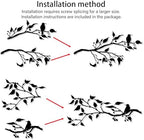 Harikikochuu 4PCS Large Birds on Branch Metal Wall Art Decor,Black Leaves with Birds Silhouette Art Metal Leaves with Hummingbirds Outdoor Wall Decor for Livingroom Balcony Garden Patio Decor. - Image 7