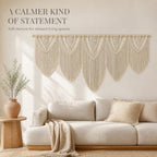 oiikain Extra Large Macrame Wall Hanging, 5-Piece Boho Decor, 73 x 32 Inch - Image 5