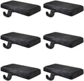 Lulu Decor Black Christmas Stocking Holders for Mantle Set of 6 - Heavy Cast Iron Weighted Strong & Sturdy Low Profile Flat Base Stocking Hooks, Simple Design for Mantle Decor Weighs 2 lbs 10 oz Each by LuluDecor