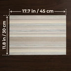 Textile Placemats Set of 6 - Heat Resistant Non-Slip Wipeable Place Mats for Party/Indoor/Outdoor Kitchen Dining Table, Washable Durable Woven Table Mats（Beige, 6） - Image 2