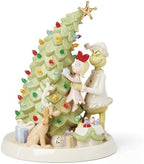 Lenox Dr. Seuss Grinch Trimming the Tree Light-Up Christmas Figurine - Image 2