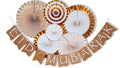 Garland Pack with Eid Mubarak Burlap Banner – Eid Party Decorations | Garland Decor with Paper Fans, Tassel & Moon & Star Garlands | Eid Hanging Decorations for Home & More by Days+of+Eid+