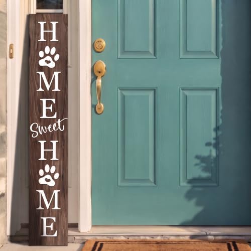 Home Sweet Home Sign, Welcome Porch Decor Front Door Outdoor Wooden Board - Image 4