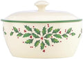 Lenox Holiday Porcelain Covered Christmas Casserole Dish by Lenox