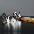 iwa concept | Wooden Acrylic Islamic Tabletop Decors | Ramadan Kareem and Eid Mubarak Decoration | Islamic Muslim Gifts | Ramadan Eid Decoration | (Eid Mubarak-3, Silver) by iwaconcept