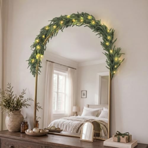 Suncalla 9 ft Norfolk Christmas Mirror Garland with Light - Image 6