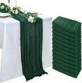 12 Pack Emerald Green Cheesecloth Table Runner 23 x 120 Inch 10Ft by Pepmily
