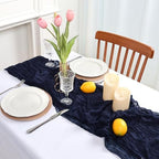 12 Pack Navy Blue Cheesecloth Table Runner 23 x 120 Inch 10Ft - Image 3