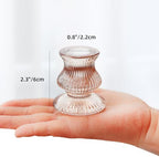WDHODEC Glass Candlestick Holders 12PCS Taper Candle Holders for Table Centerpiece Vintage Colorful Candle Sticks for Wedding, Party and Birthday Table Decoration(Brown) - Image 6