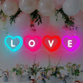 LOVE Heart Neon Sign 17.7 × 4.5 inch LED Wall Light Dimmable by DUOLIYBC